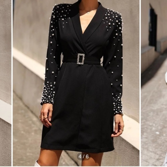 Pearl detail blazer dress - Picture 3 of 6